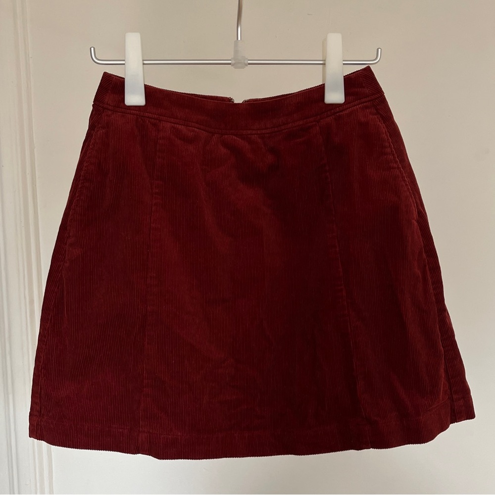 Corduroy mini skirt